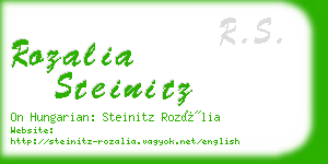 rozalia steinitz business card